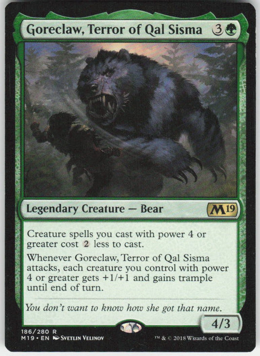 Goreclaw, Terror of Qal Sisma R Core Set 2019 186 NM