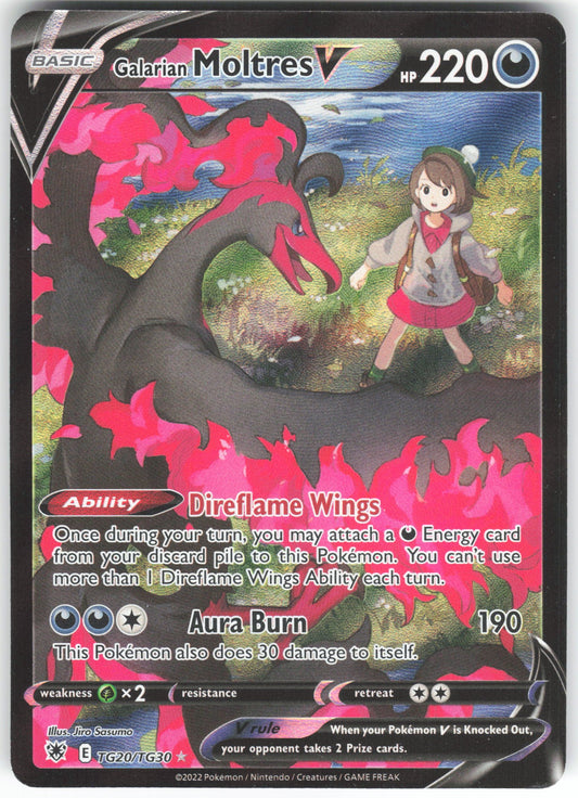 Galarian Moltres V Ultra Rare SWSH10: Astral Radiance Trainer Gallery TG20/TG30 NM