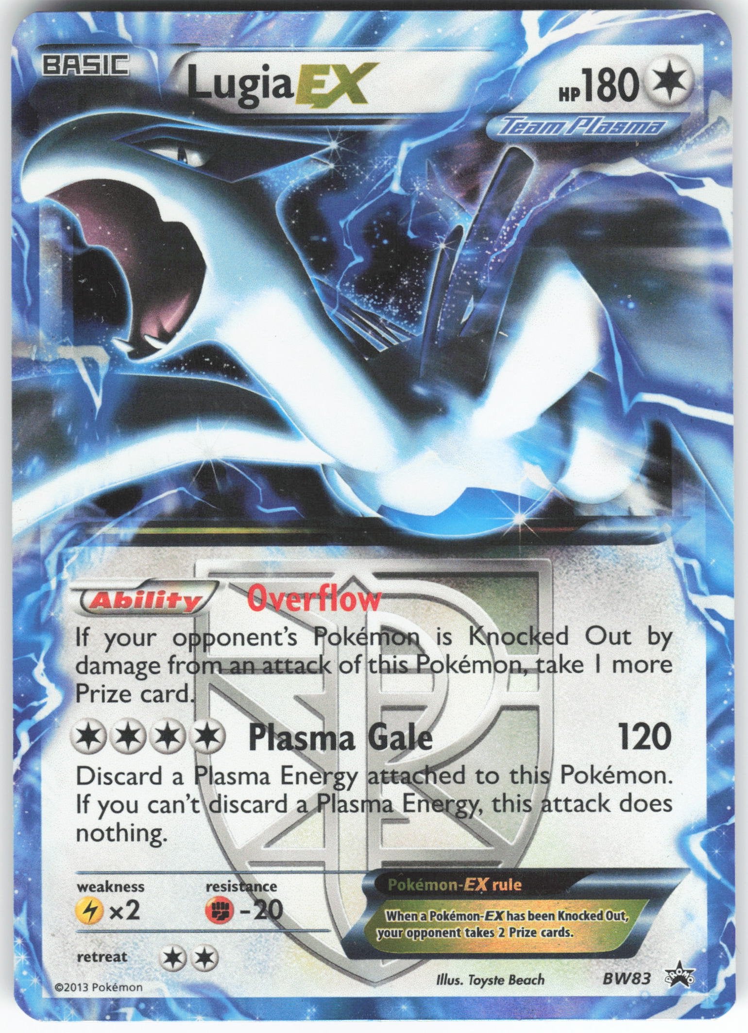 Lugia EX (Team Plasma) - Promo Black and White Promos BW83 LP