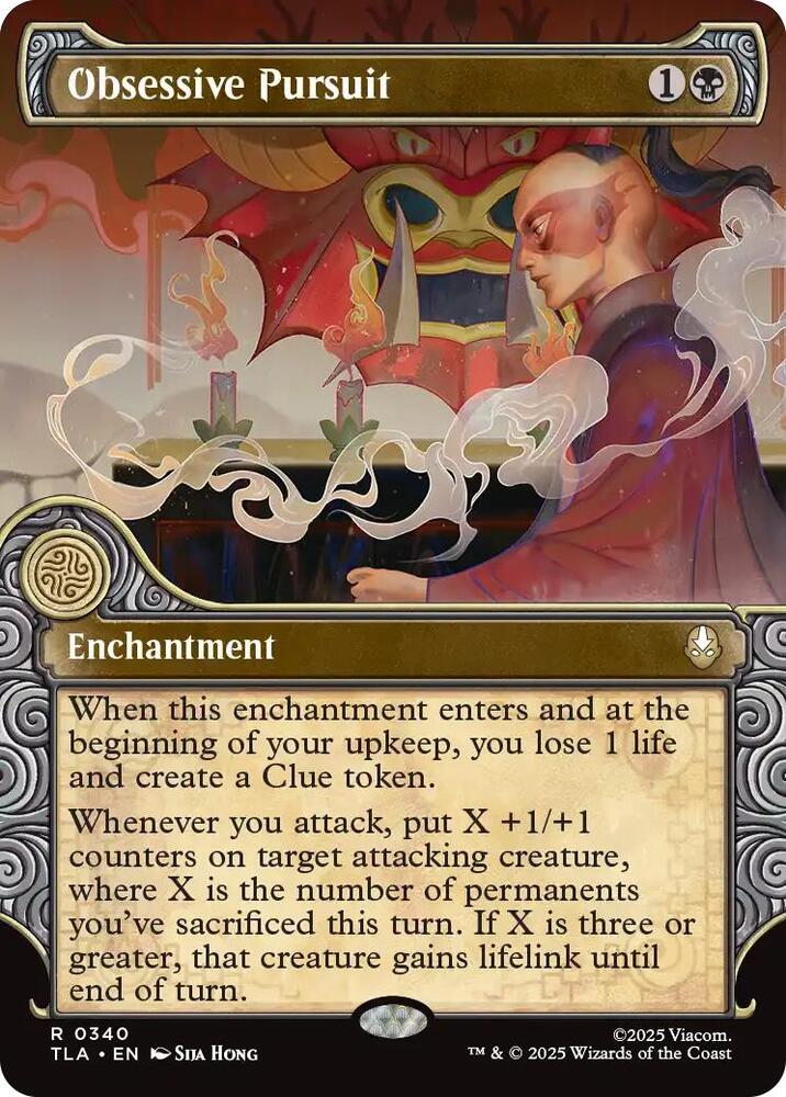 Obsessive Pursuit (Showcase) 340 Rare Avatar: The Last Airbender NM/M