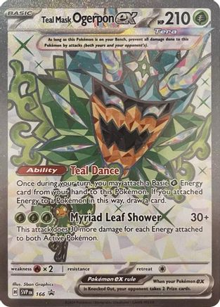 Teal Mask Ogerpon ex 166 Ultra Rare Scarlet & Violet Promo Holo NM/M