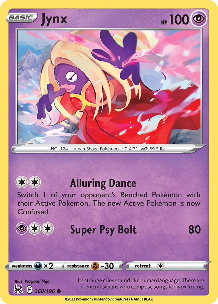 Jynx 068/196 Common Reverse Holo Lost Origin NM/LP