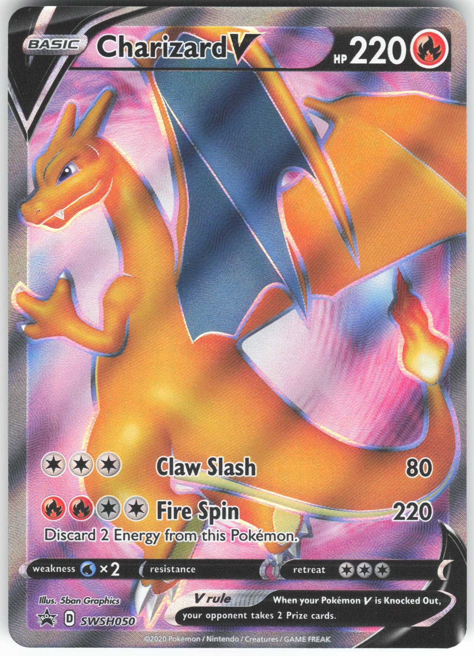 Charizard V Promo SWSH: Sword & Shield Promo Cards SWSH050 NM