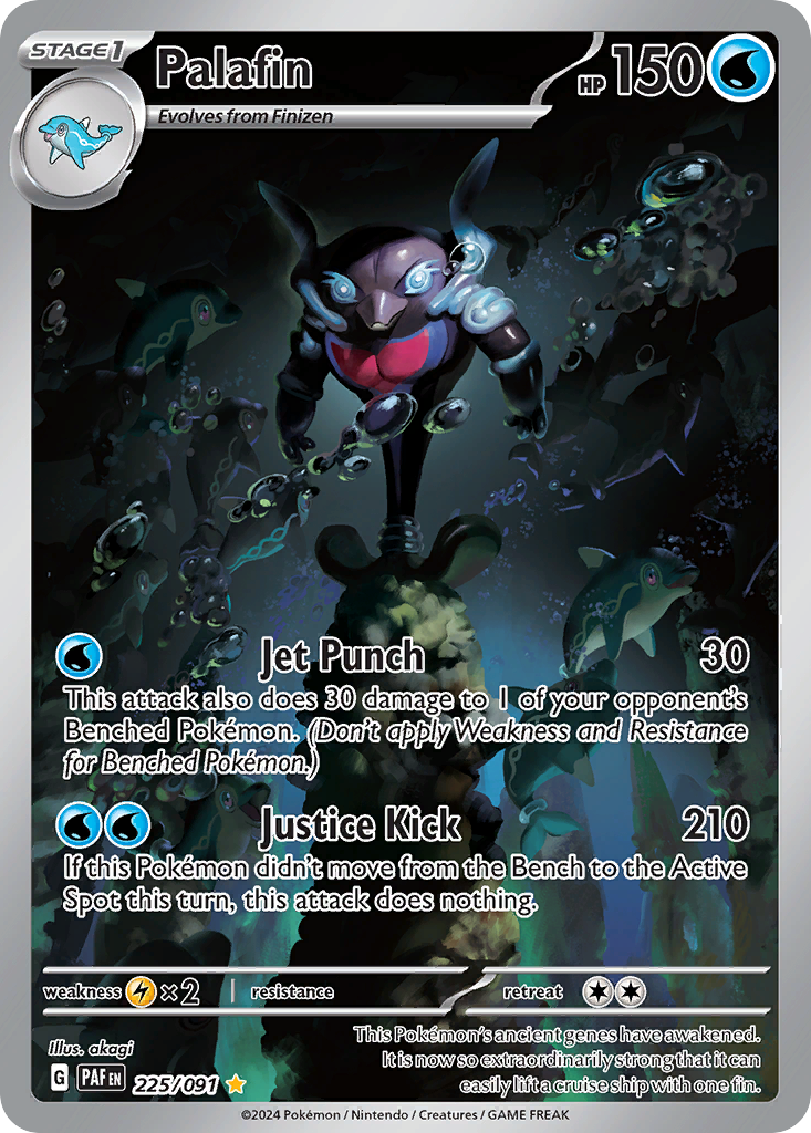 Palafin 225/091 Illustration Rare Paldean Fates NM/M