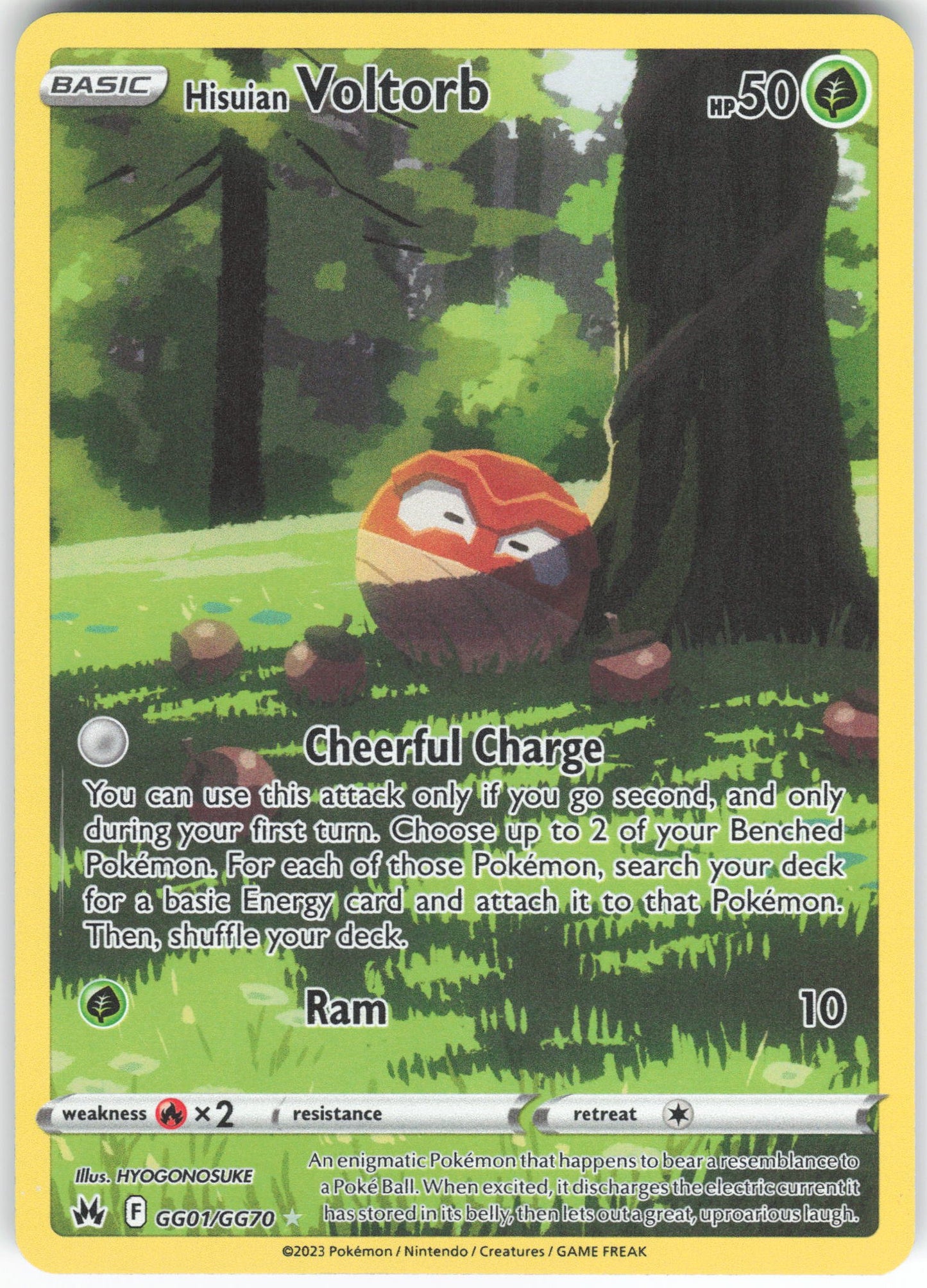 Hisuian Voltorb Ultra Rare Crown Zenith: Galarian Gallery GG01/GG70 NM
