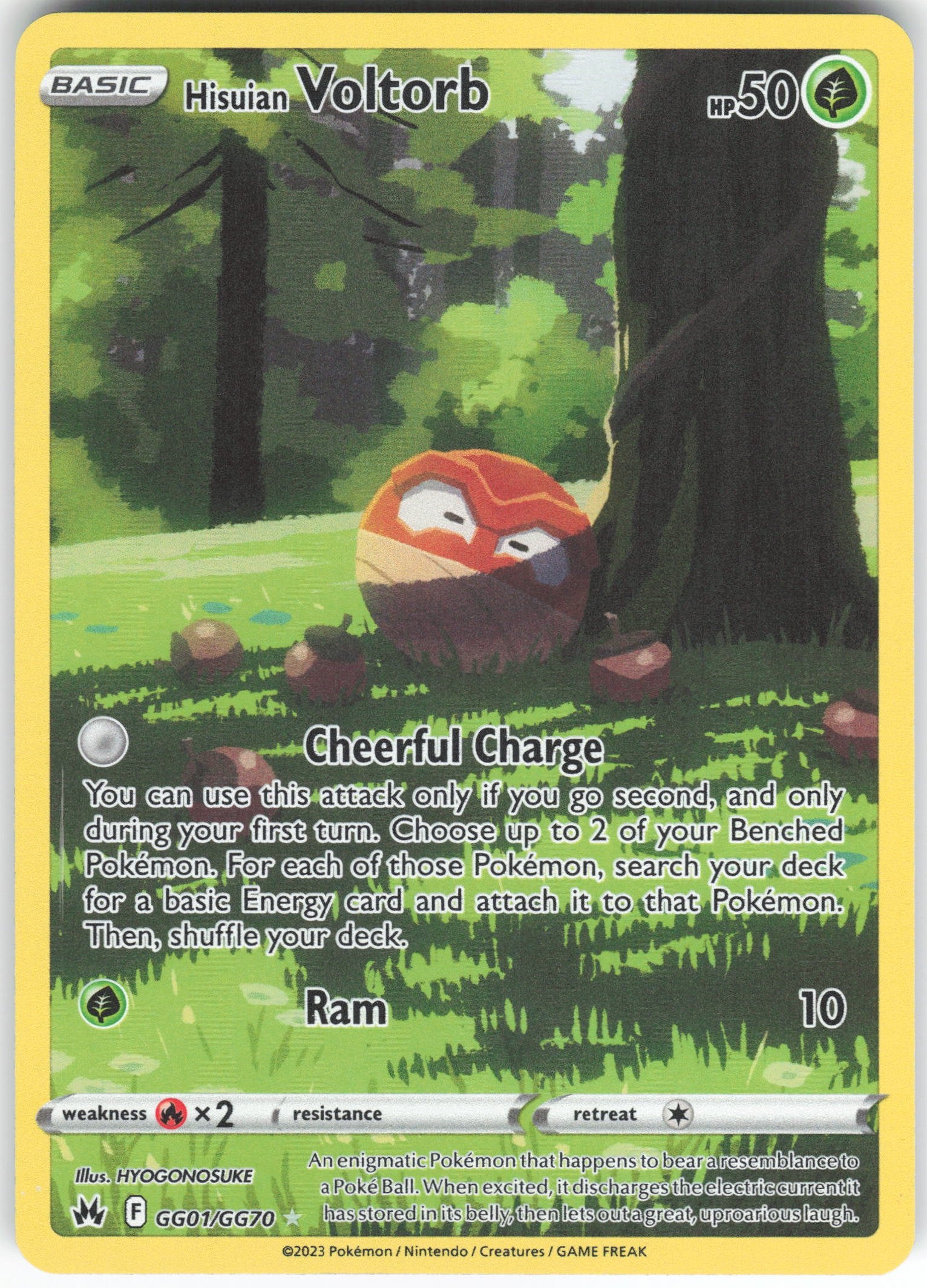 Hisuian Voltorb Ultra Rare Crown Zenith: Galarian Gallery GG01/GG70 NM