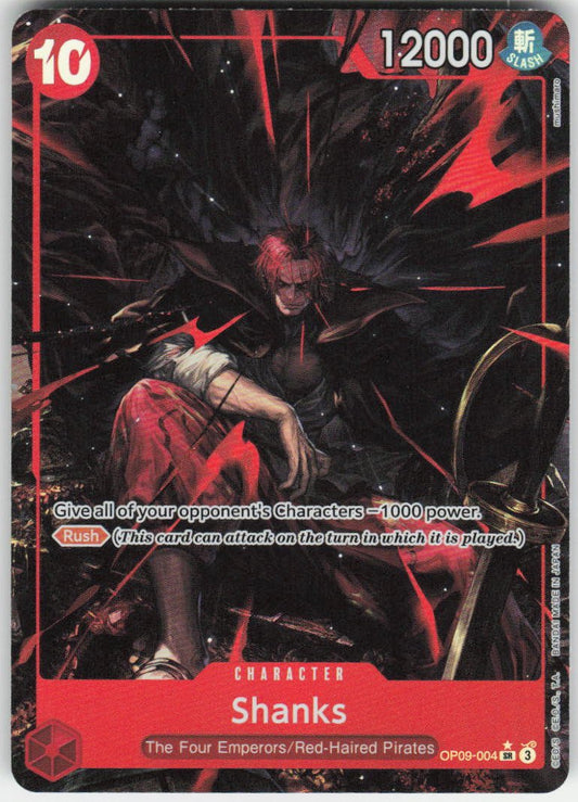 Shanks (004) (Alternate Art) SR Emperors in the New World OP09-004 NM