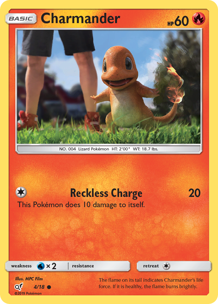Charmander 4/18 Common Detective Pikachu NM/M