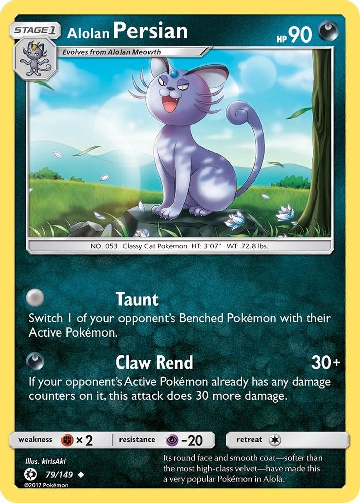 Alolan Persian 79/149 Uncommon SM Base Set NM/LP