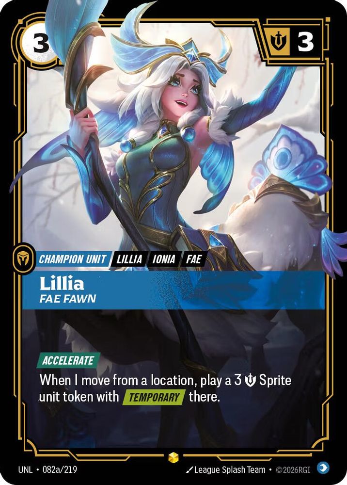 Lillia - Fae Fawn (Alternate Art) 082A/219 Showcase Unleashed NM/M