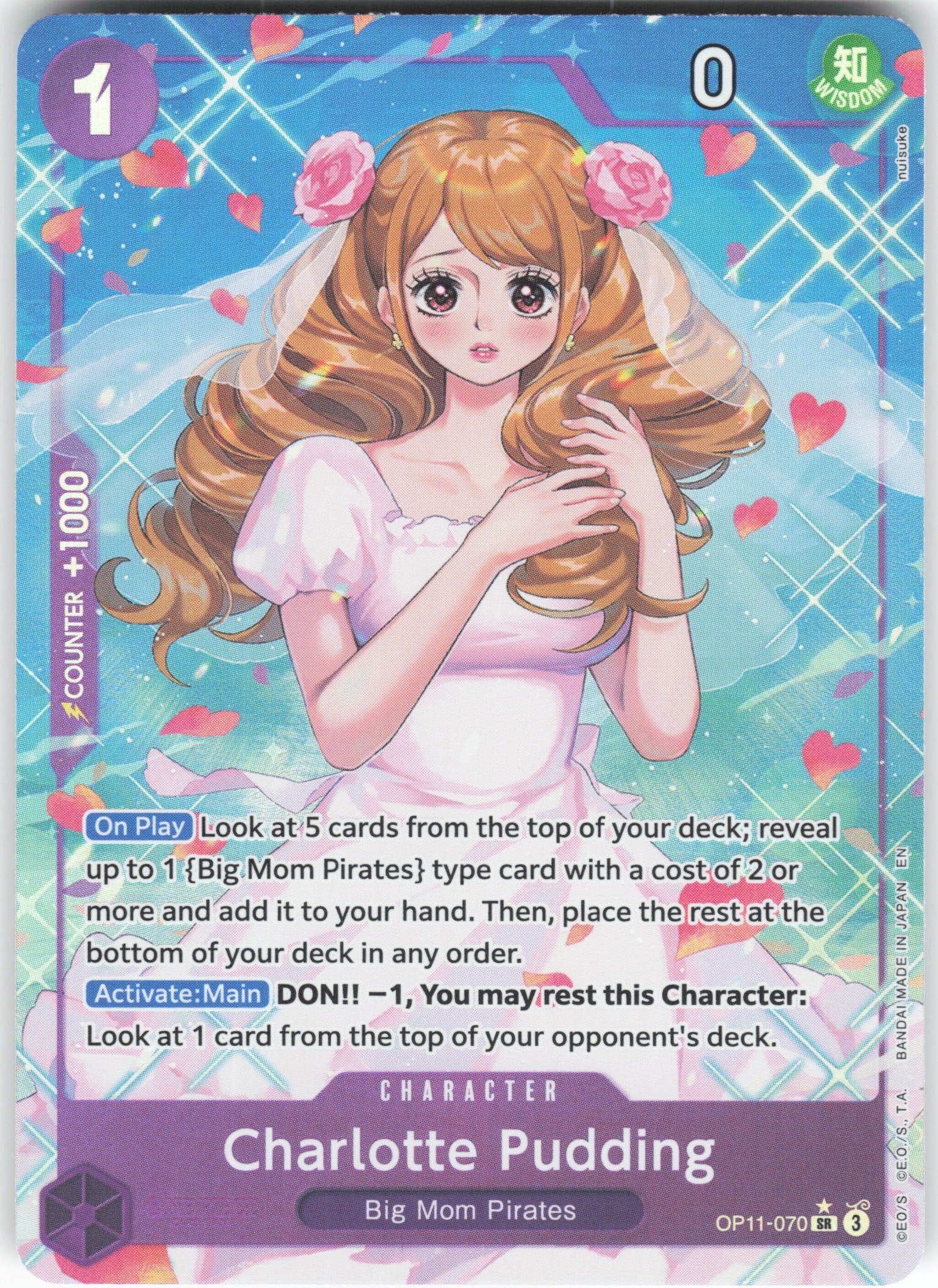 Charlotte Pudding (Alternate Art) SR A Fist of Divine Speed OP11-070 NM