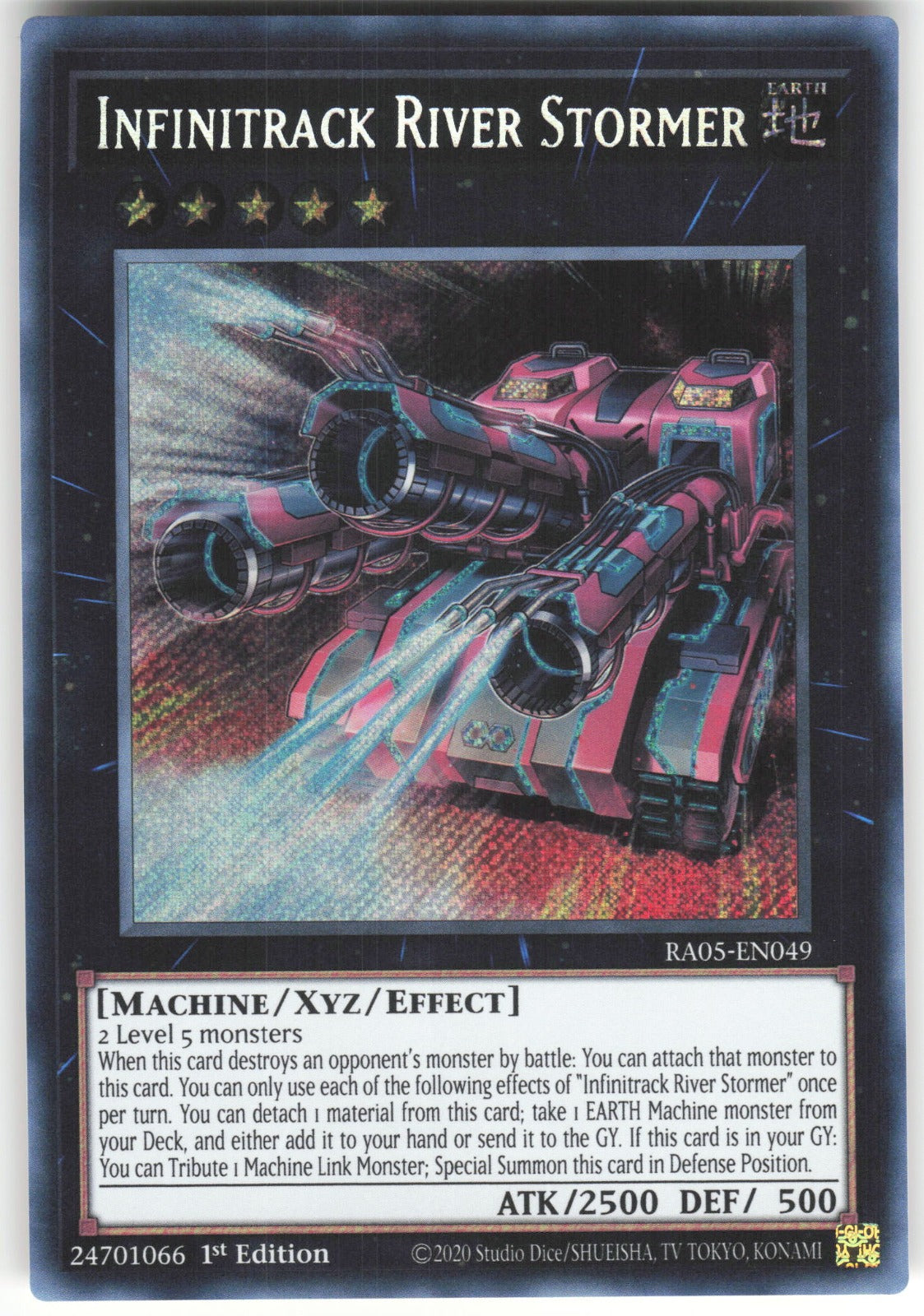 Infinitrack River Stormer (Secret Rare) Secret Rare Rarity Collection 5 RA05-EN049 NM