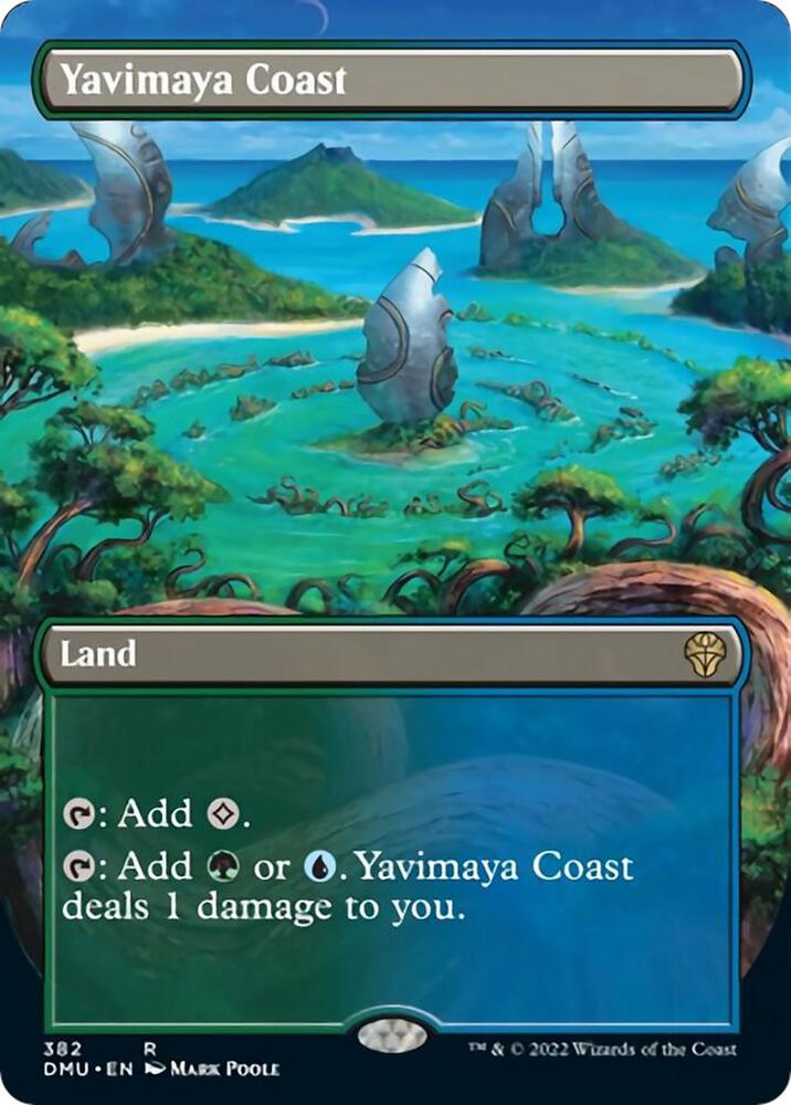 Yavimaya Coast (Borderless) 382 Rare Dominaria United NM/M