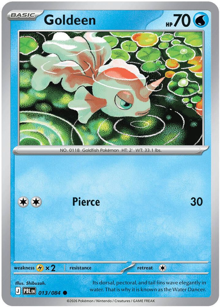 Goldeen 013/084 Common Reverse Holo Pitch Black NM/M