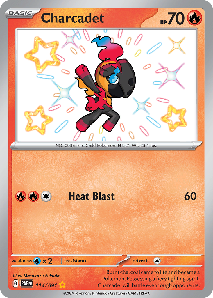 Charcadet 114/091 Shiny Rare Paldean Fates NM/M