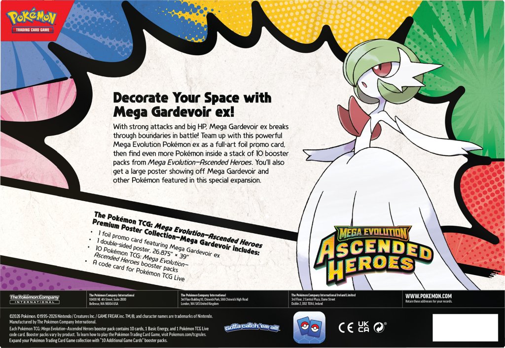 Pokemon TCG: Mega Evolution - Ascended Heroes Premium Poster Collection - Mega Gardevoir