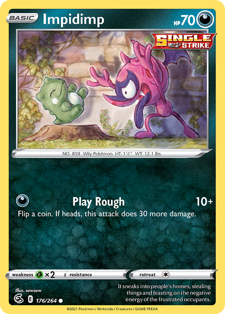 Impidimp 176/264 Common Reverse Holo Fusion Strike NM/LP