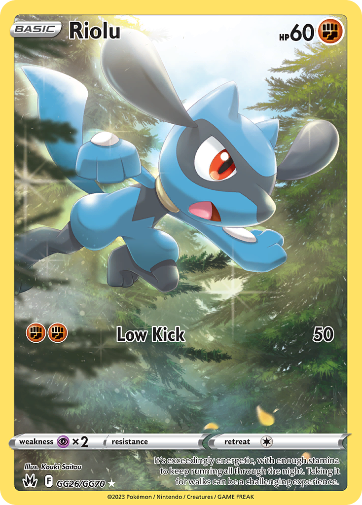 Riolu GG26/GG70 Trainer Gallery Rare Crown Zenith Galarian Gallery Holo NM/M