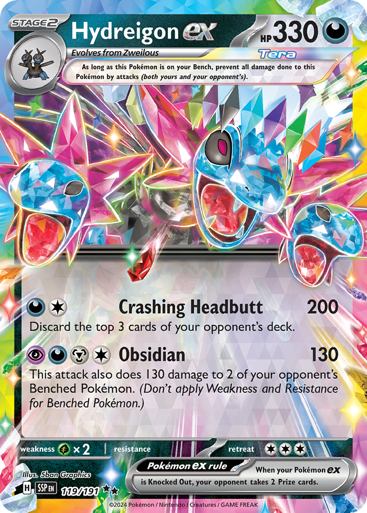 Hydreigon ex 119/191 Double Rare Surging Sparks NM/M