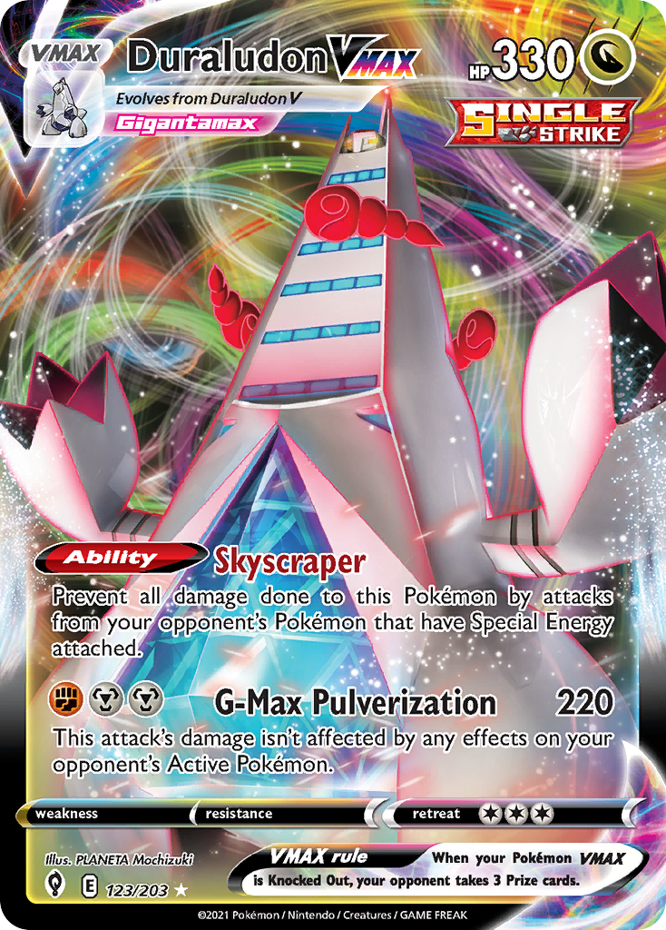 Duraludon VMAX 123/203 VMAX Rare Evolving Skies Holo NM/M