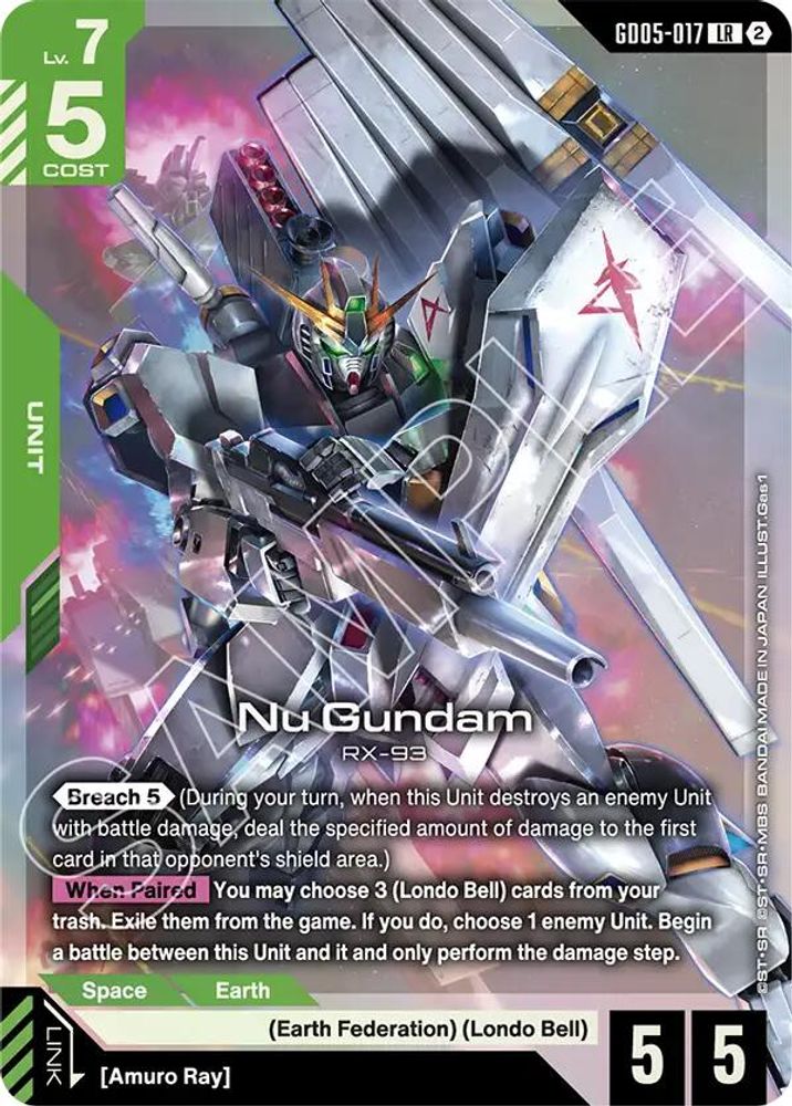 Nu Gundam (GD05-017) GD05-017 LR Freedom Ascension NM/M