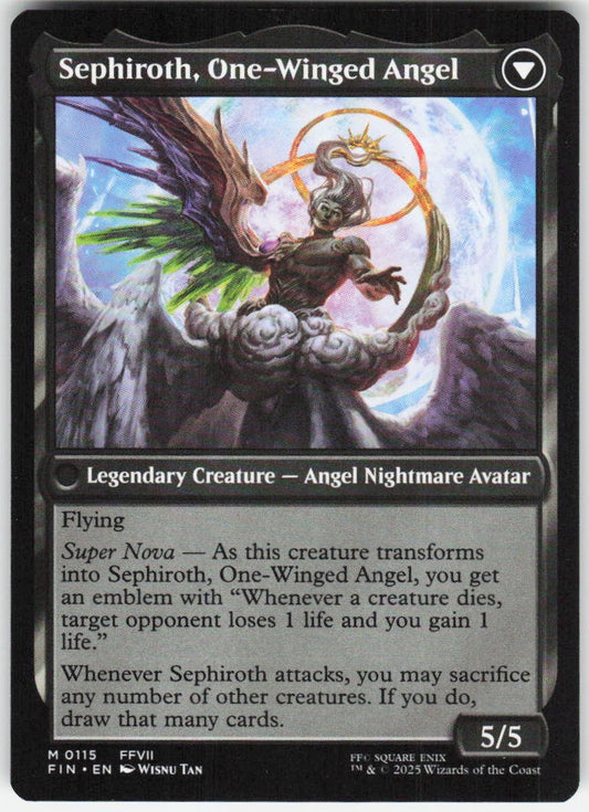 Sephiroth, Fabled SOLDIER M FINAL FANTASY 115 NM (Back)