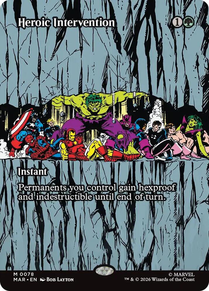 Heroic Intervention (0078) (Borderless) 78 Marvel Universe Eternal-Legal NM/M