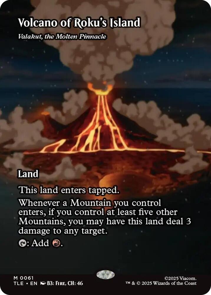 Volcano of Roku's Island - Valakut, the Molten Pinnacle (Borderless) 61 Avatar: The Last Airbender: Eternal-Legal NM/M