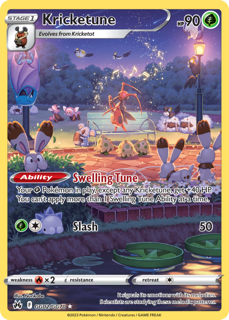 Kricketune GG02/GG70 Crown Zenith Galarian Gallery Holo NM/M