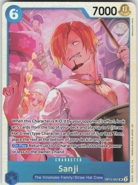 Sanji SR A Fist of Divine Speed OP11-051 NM
