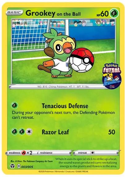 Grookey on the Ball 003/005 Pokemon Card Sealed Promo Futsal UK Exclusive Near Mint