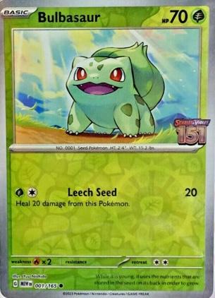 Bulbasaur - 001/165 - Pokemon 151 BEST BUY Stamp - Sealed Promo - Pokemon