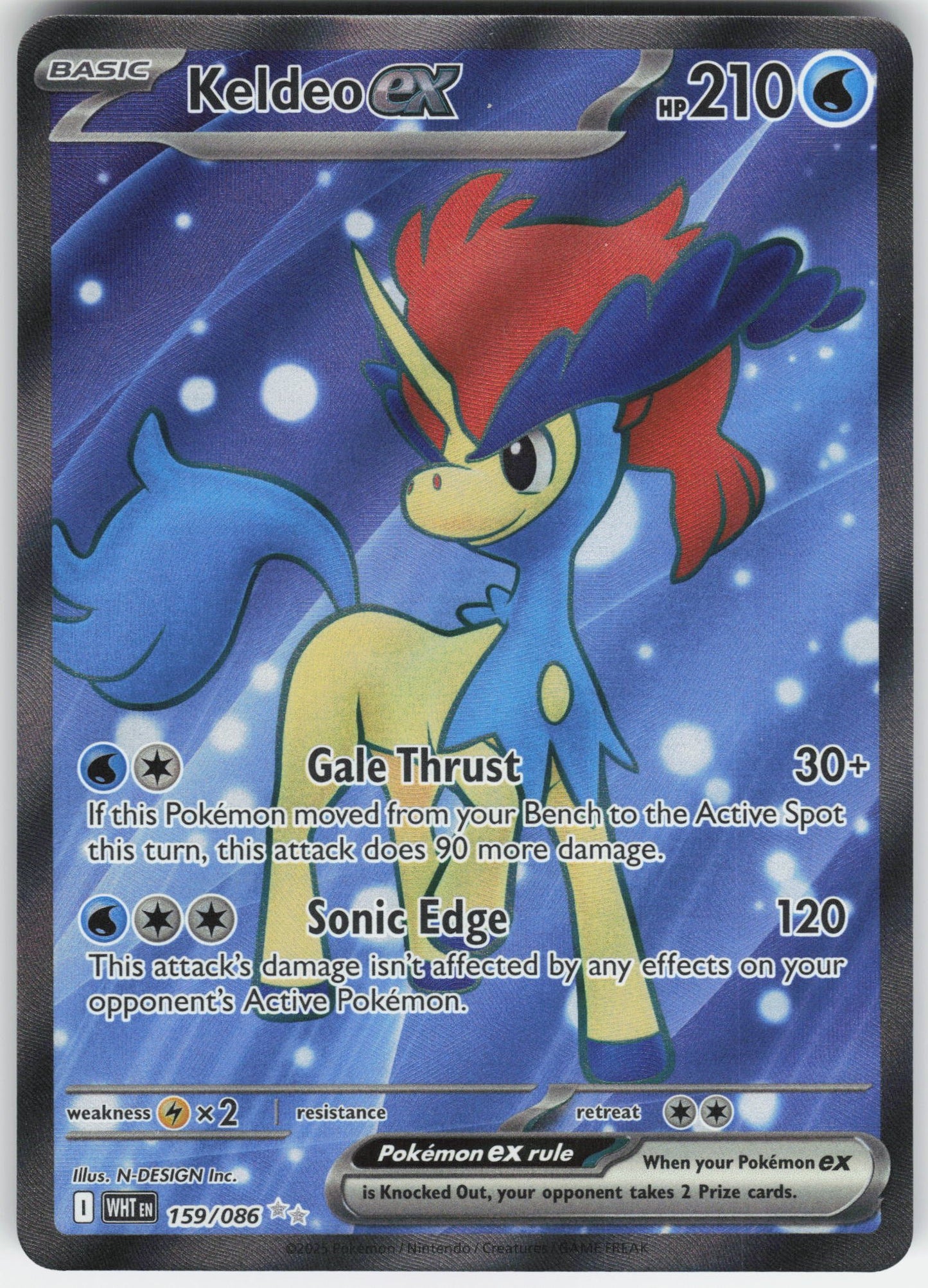 Keldeo ex Ultra Rare SV: White Flare 159/086 NM