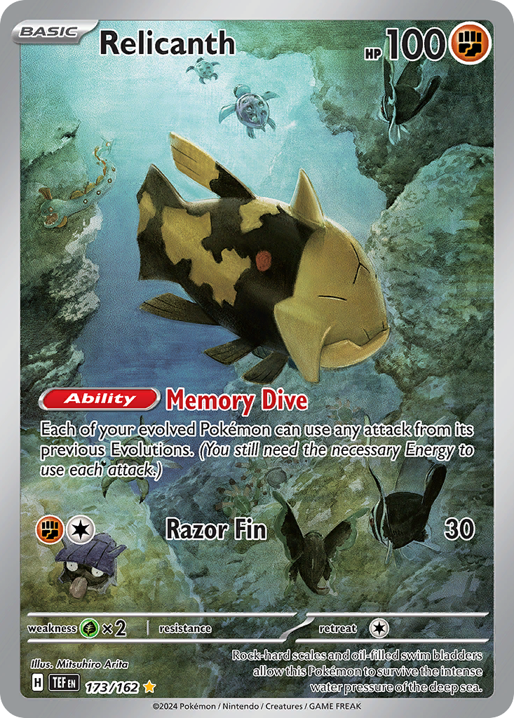 Relicanth 173/162 Illustration Rare Temporal Forces NM/M