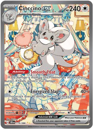 Cinccino ex 119/086 Special Illustration Rare Chaos Rising Holo NM/M