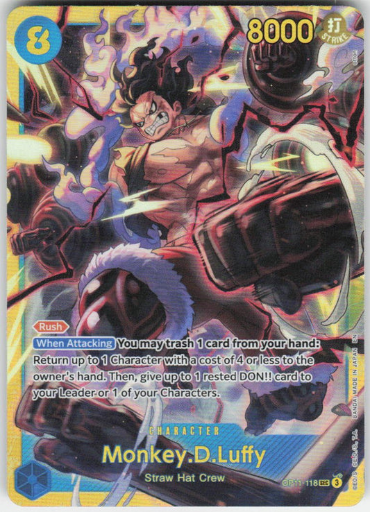 Monkey.D.Luffy (118) SEC A Fist of Divine Speed OP11-118 NM
