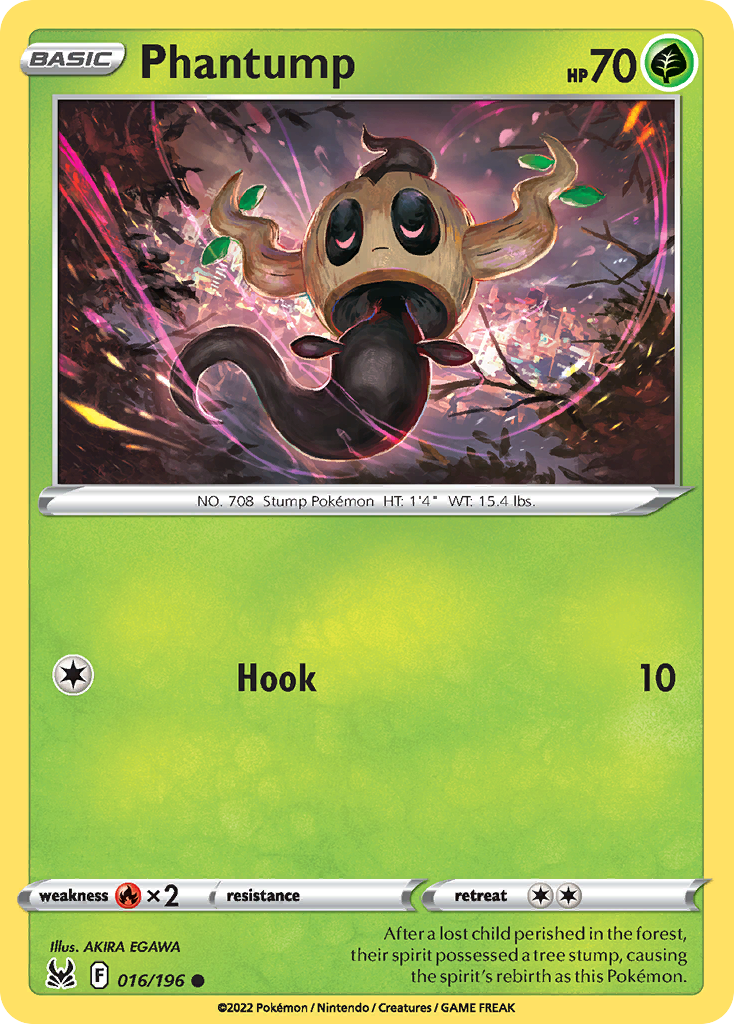 Phantump 016/196 Common Reverse Holo Lost Origin NM/LP