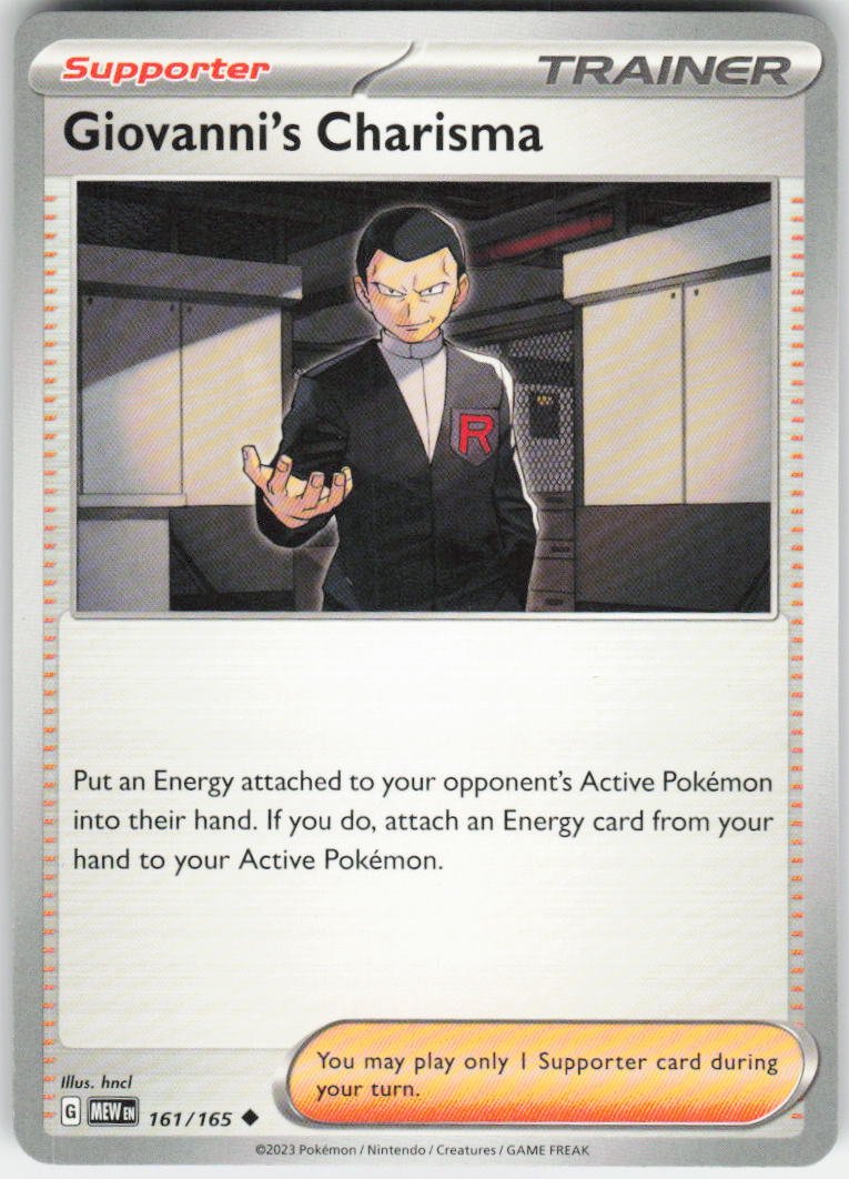 Giovanni's Charisma - Uncommon SV: Scarlet & Violet 151 161/165 NM