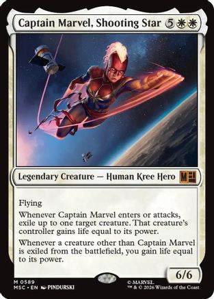 Captain Marvel, Shooting Star 589 Foil Commander: Marvel Super Heroes NM/M