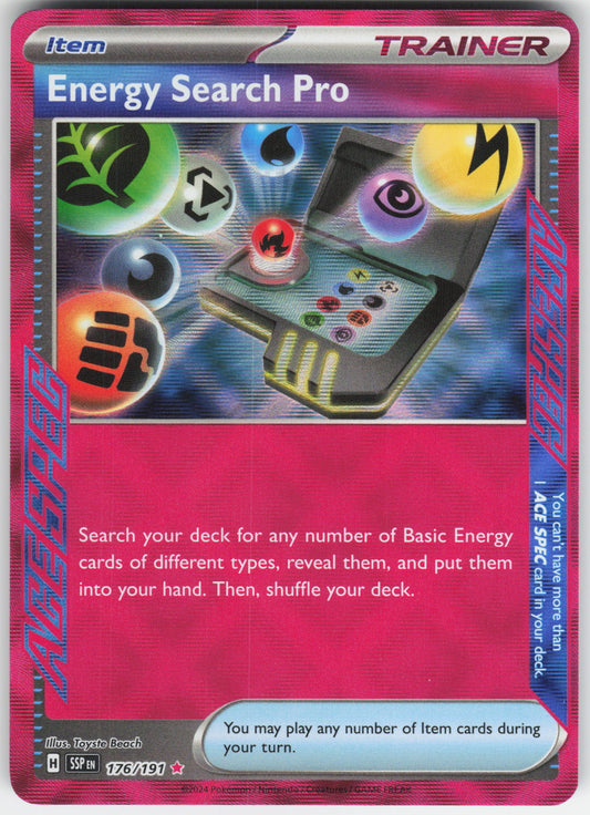 Energy Search Pro ACE SPEC Rare SV08: Surging Sparks 176/191 NM