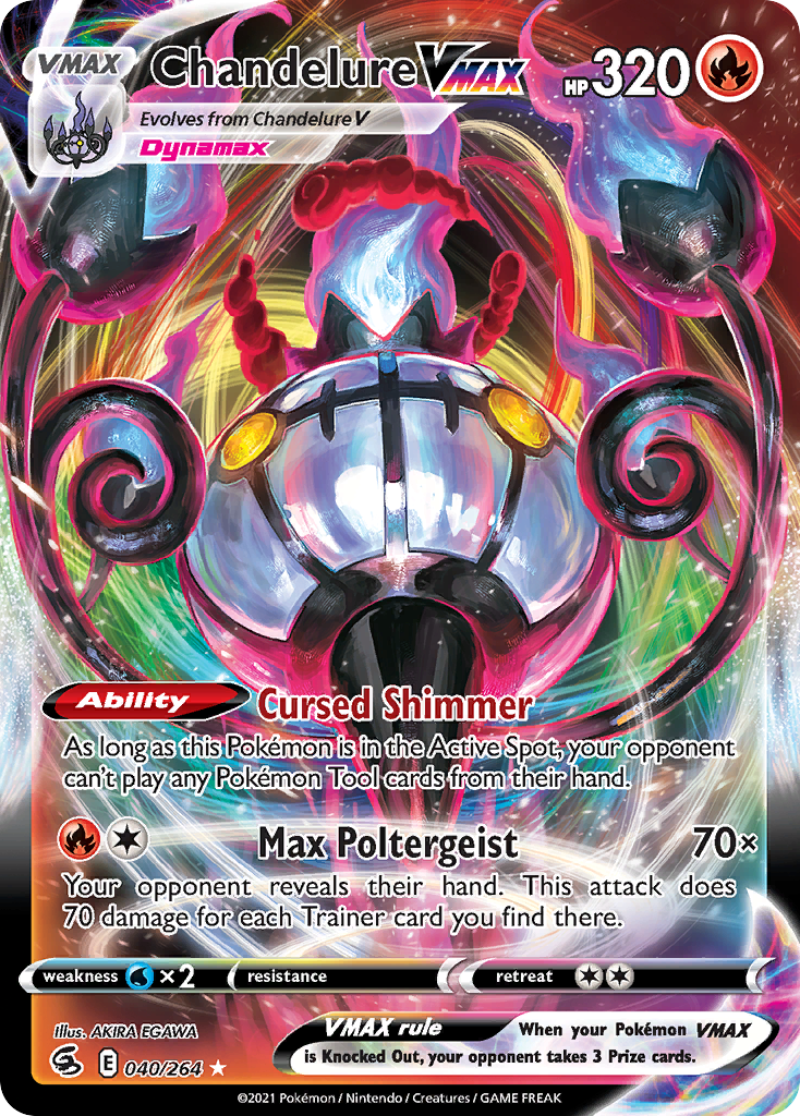 Chandelure VMAX 040/264 VMAX Rare Fusion Strike Holo NM/M