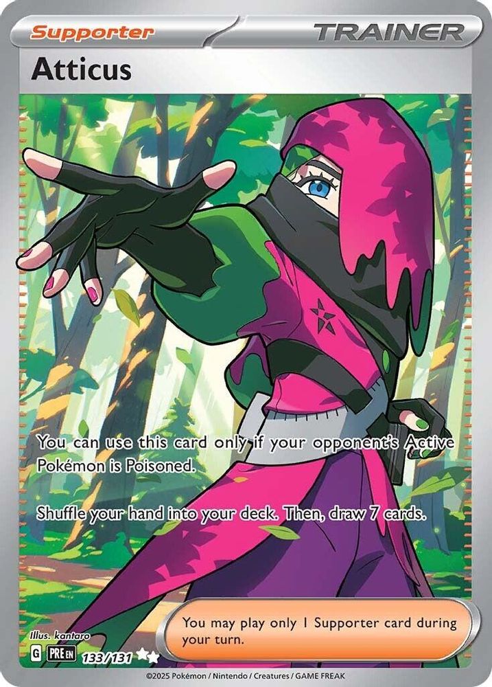 Atticus 133/131 Ultra Rare Prismatic Evolutions Holo NM/M