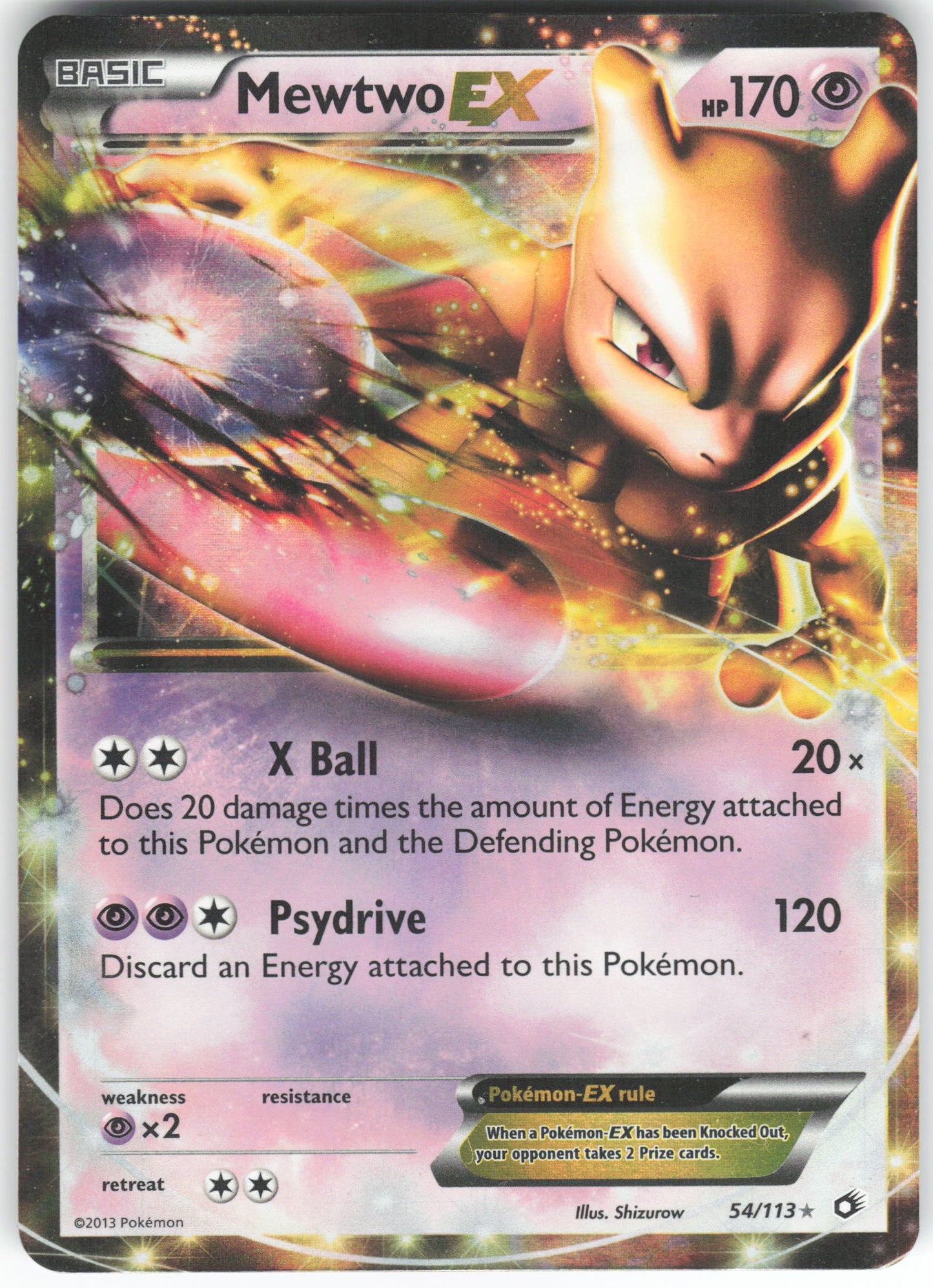 Mewtwo EX Ultra Rare Legendary Treasures 54/113 NM