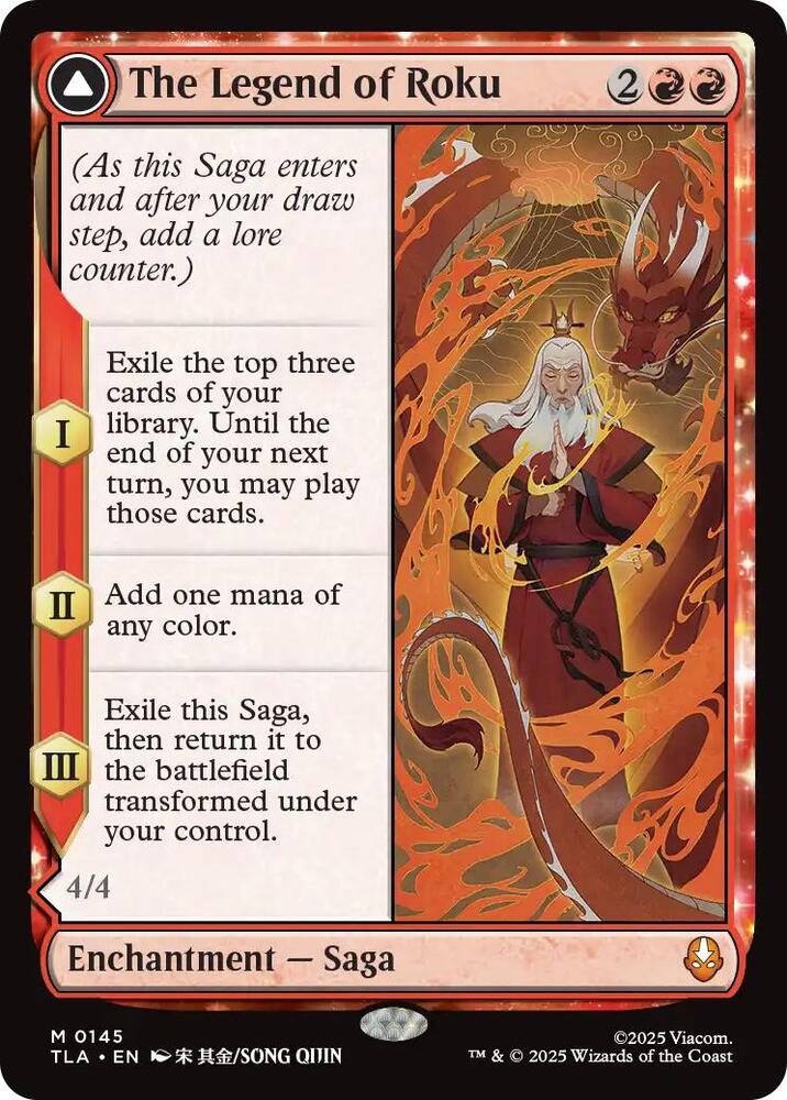 The Legend of Roku 145 Mythic Avatar: The Last Airbender Foil NM/M