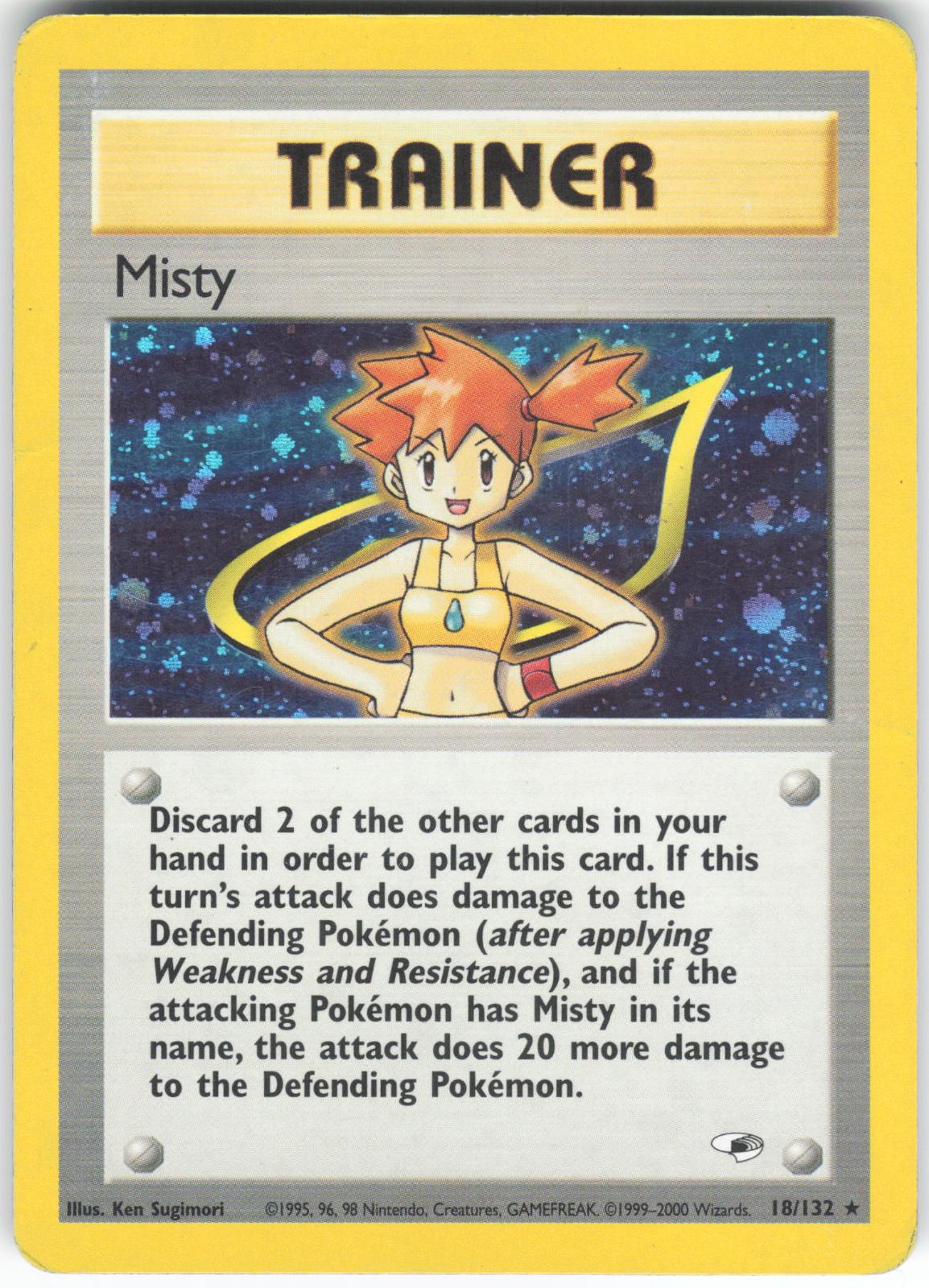 Misty 18/132 Rare Gym Heroes Unlimited Holo DMG