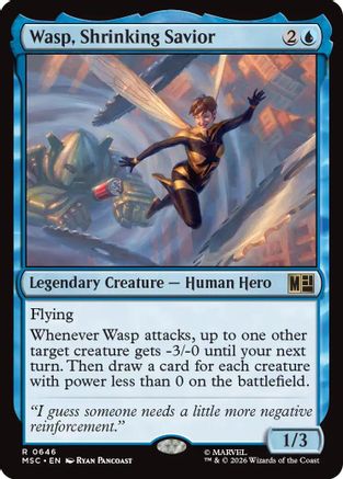 Wasp, Shrinking Savior 646 Foil Rare Commander: Marvel Super Heroes NM/M