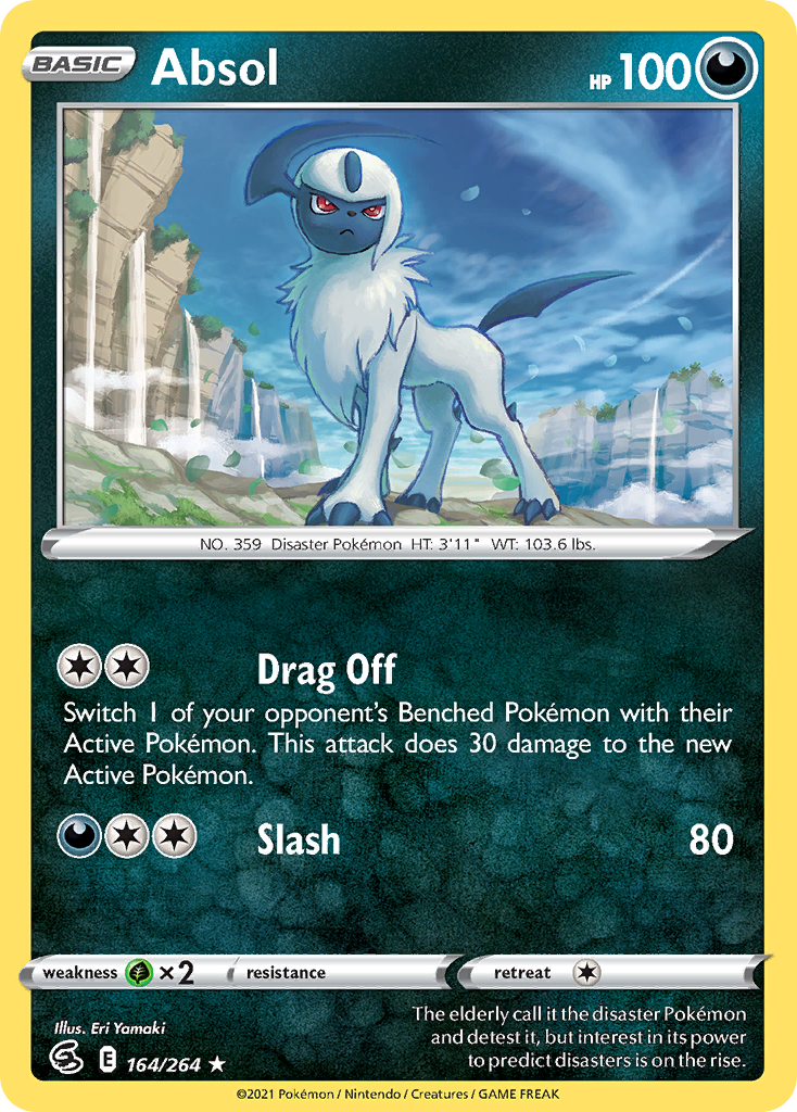 Absol 164/264 Rare Reverse Holo Fusion Strike NM/LP