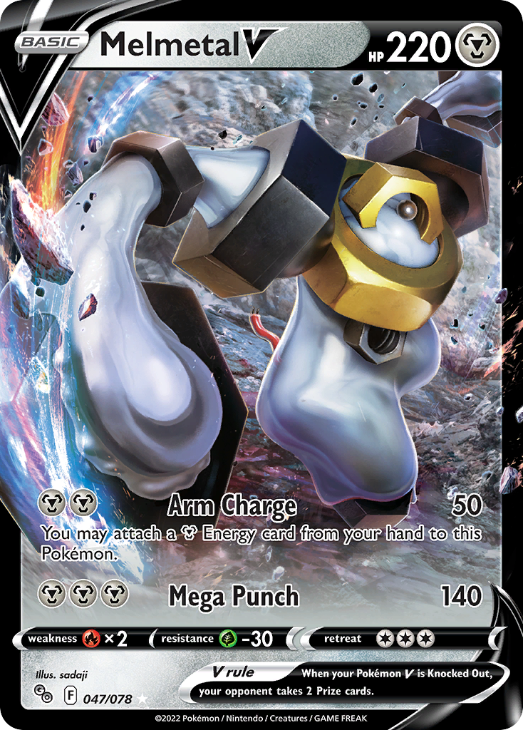 Melmetal V 047/078 V Rare Pokemon GO Holo NM/M