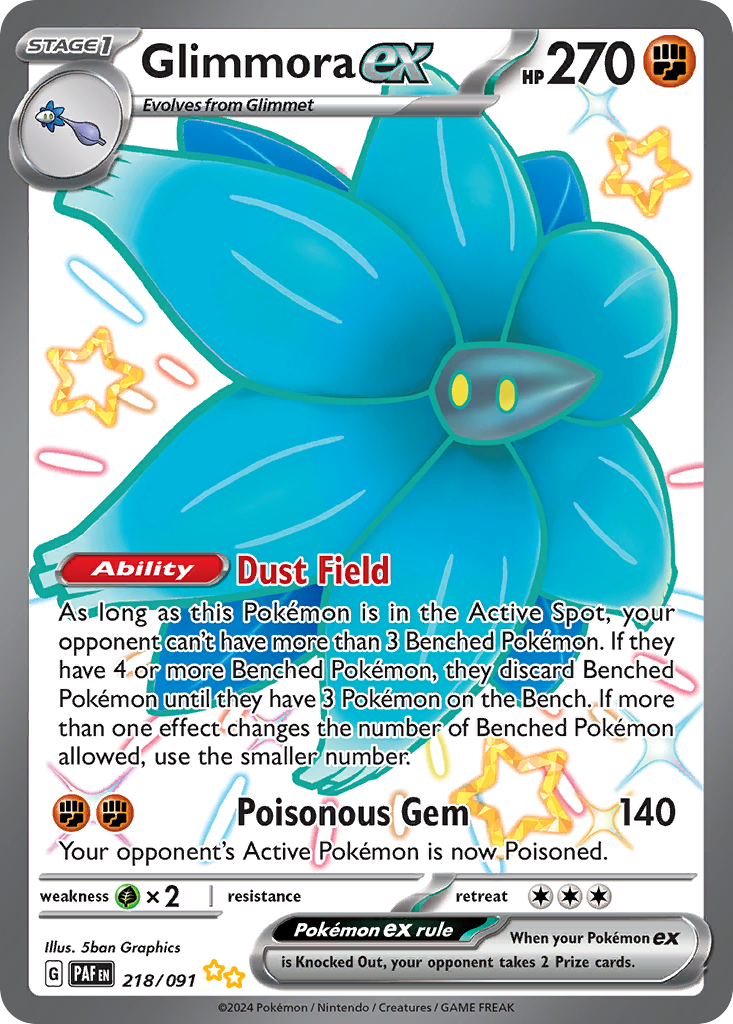 Glimmora ex 218/091 Shiny Ultra Rare Paldean Fates NM/M