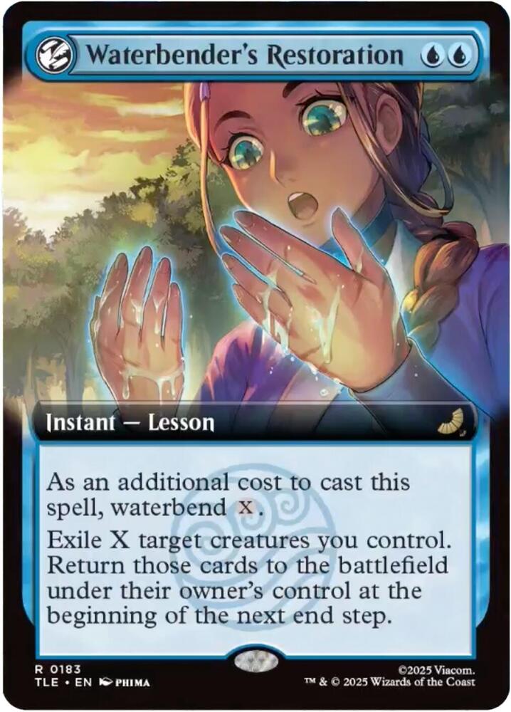Waterbender's Restoration (Extended Art) 183 Avatar: The Last Airbender: Eternal-Legal Foil NM/M